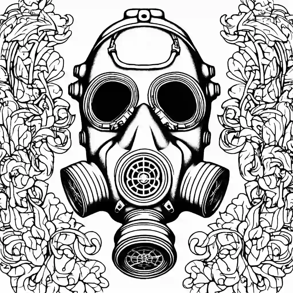 Gas Masks coloring pages